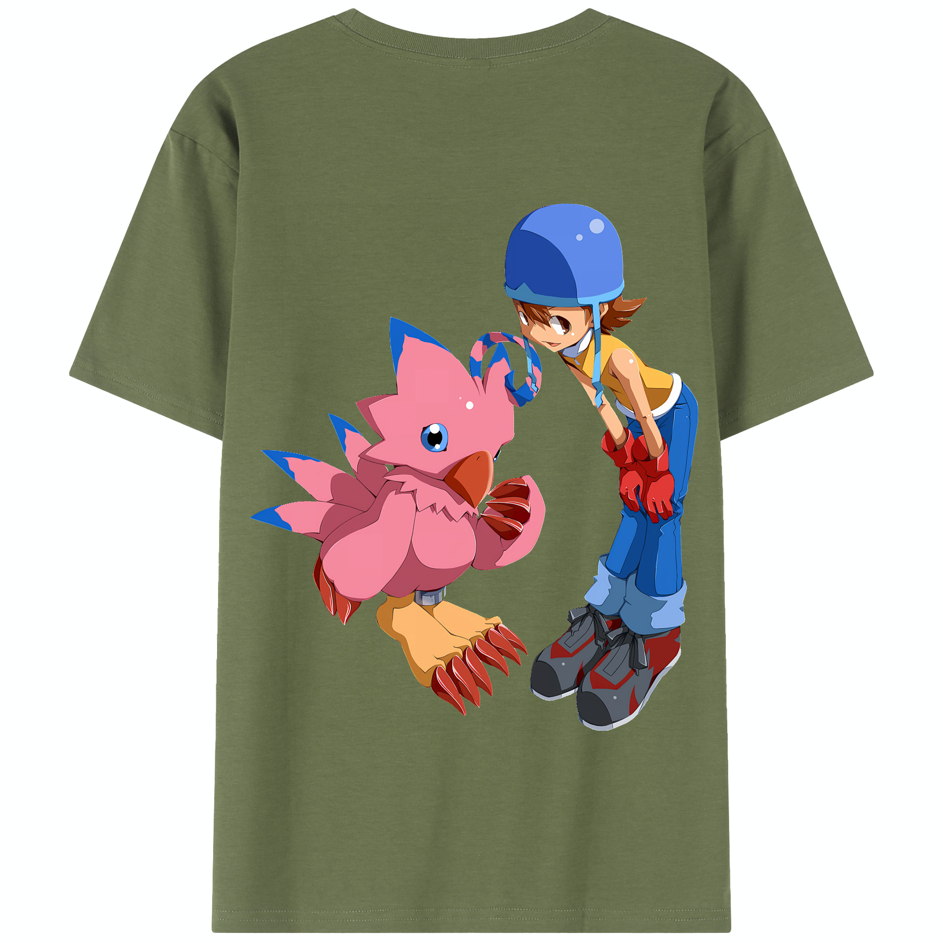 （画像用） Digimon デジタルモンスター/デジモン 綿100％半袖Tシャツ（背面プリント）